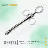 Premium Dental Syringe 2.2ML with Ergonomic 3 Grip Rings - Classic Design