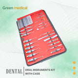 GERMAN 23 PC ORAL DENTAL SURGERY EXTRACTING ELEVATORS FORCEPS INSTRUMENT KIT SET