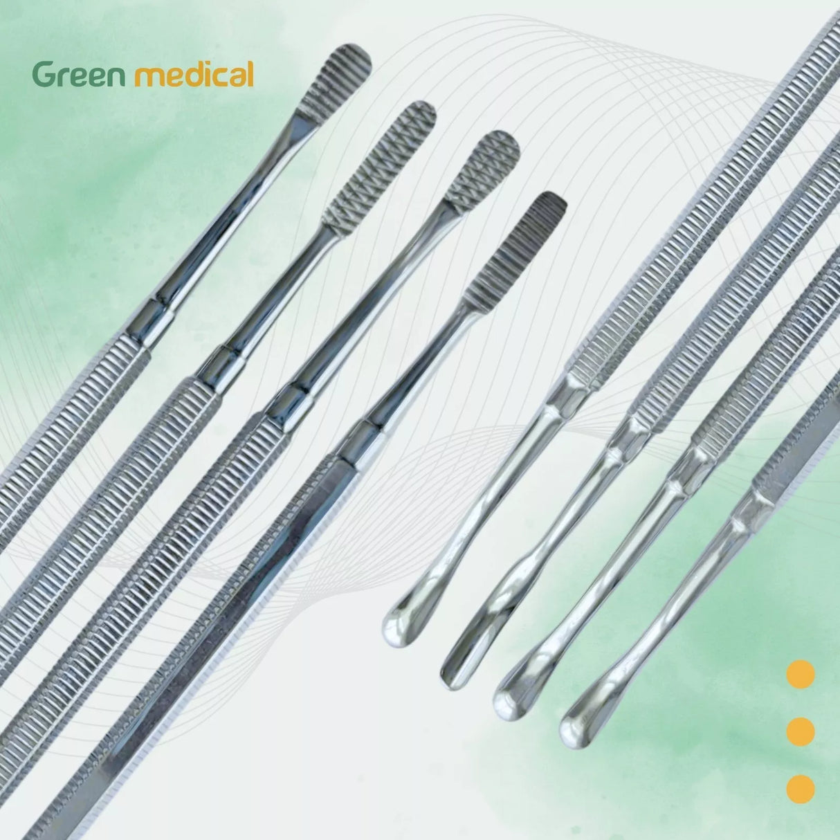 Bone File Set of 4 Soft Tissue Dental Filer Surgery Implant Surgical Instruments