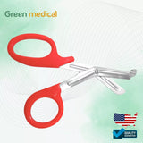 Medical Paramedic Nurse Pink Utility Scissors EMT / Trauma. Red