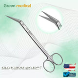 Updated Kelly Angled 6.5" Scissors Surgical Orthodontics Premium Instruments