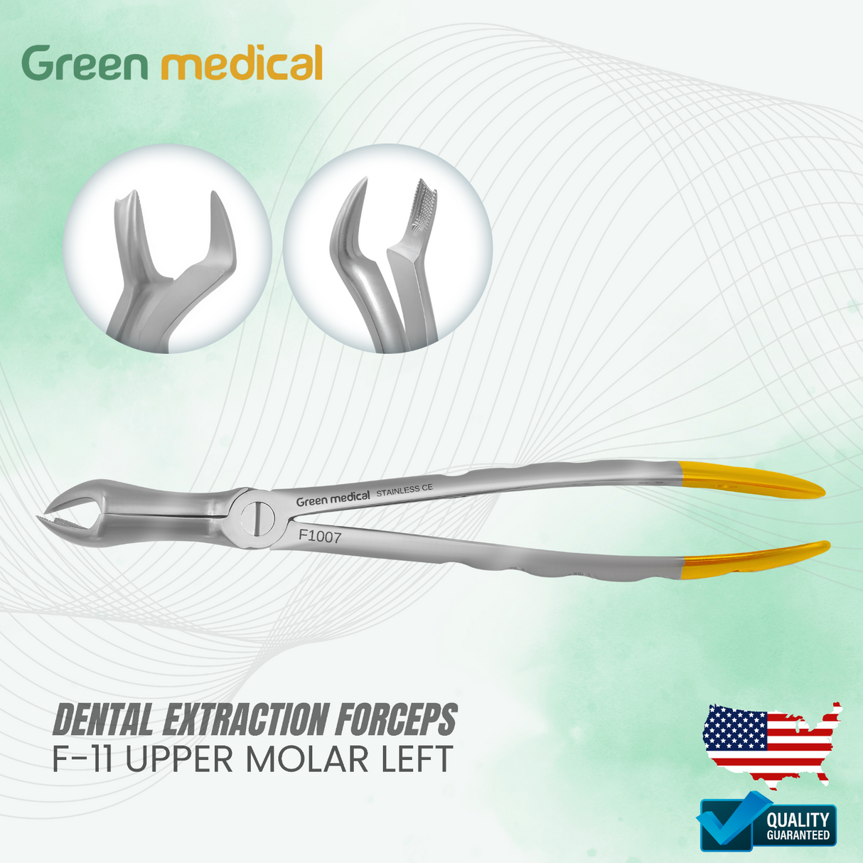 DENTAL EXTRACTION FORCEPS F-11 UPPER MOLAR LEFT