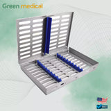 Dental Sterilization Cassette Rack Tray For 10, Pcs Dental Surgical Instruments