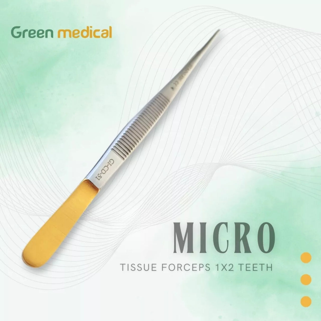 Premium Suture Tying Micro tissue forceps 1x2 teeth 13cm