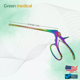 Tischler Morgan Biopsy Forceps 3mmx7mm Bite Titanium Rainbow Multi Color 9.75"