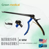 5 Pcs Set KERRISON Rongeurs 7" 1,2,3,4,5mm 45Degree up bite Black & Blue