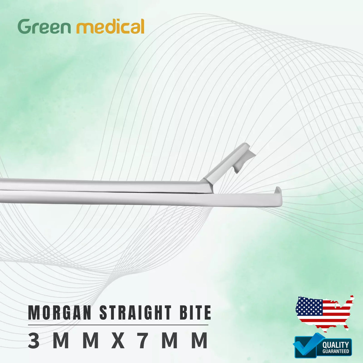 Tischler Morgan Biopsy Forceps 3mmx7mm Bite with Gold Handle OB-GYN German Grade