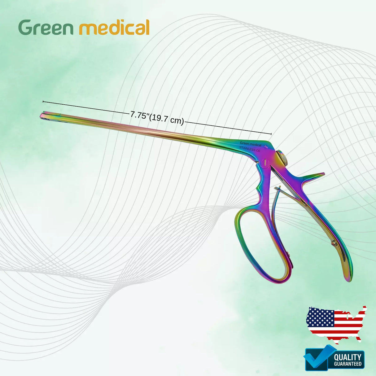 Tischler Morgan Biopsy Forceps 3mmx7mm Bite Titanium Rainbow Multi Color OB-GYN