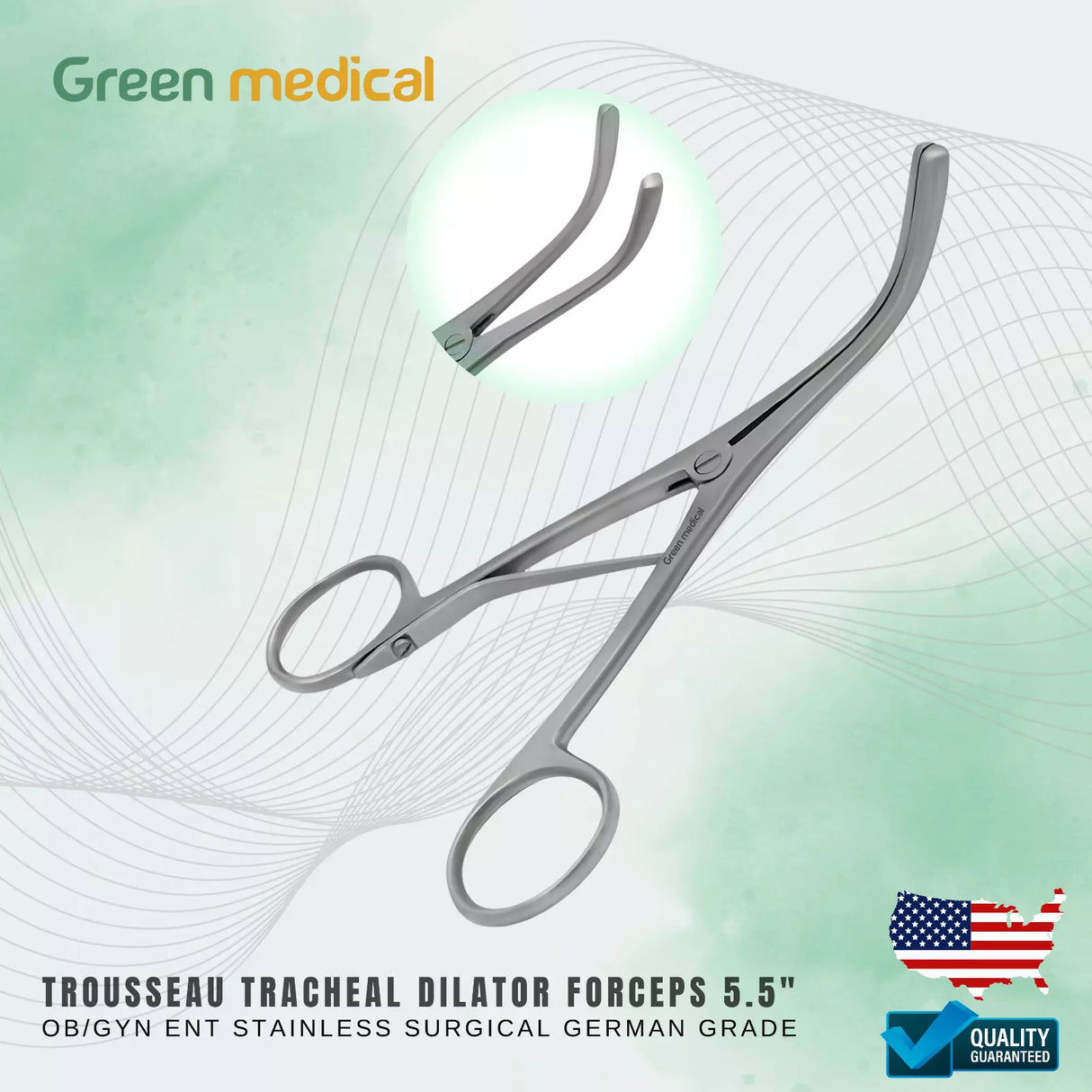 Trousseau Tracheal Dilator Forceps 5.5" OB/GYN ENT Stainless Surgical German GR