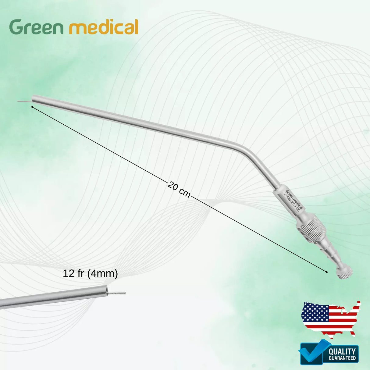 Frazier Suction Surgical Tube 12fr (4mm) 20cm Aspirator Diagnostic Instruments