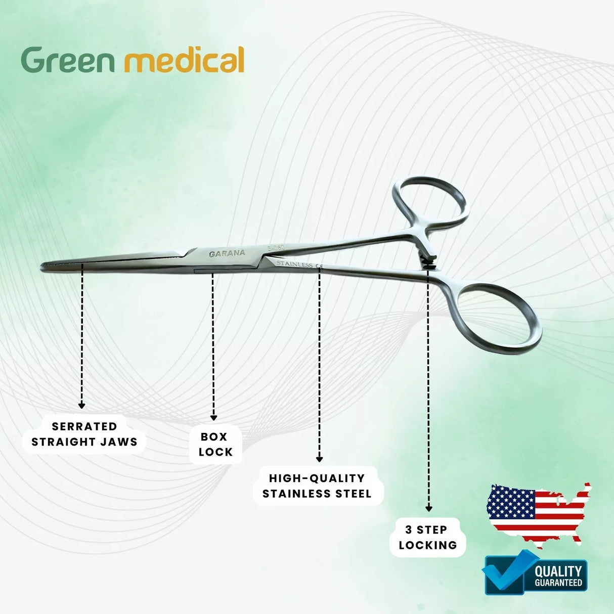 Premium Crile Hemostat Locking Forceps 5.5" Straight Surgical Instrument