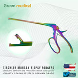 Tischler Morgan Biopsy Forceps 3mmx7mm Bite Titanium Rainbow Multi Color 9.75"