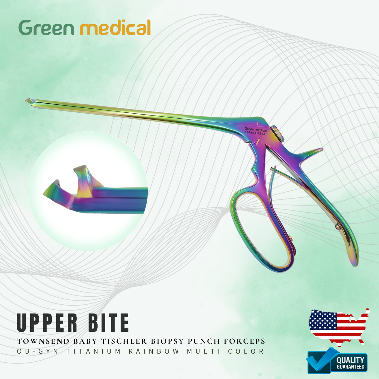 Townsend Baby Tischler Biopsy Punch Forceps Titanium Rainbow Multi Color OB,GYN