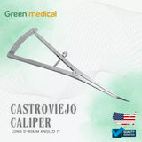 Long Castroviejo Caliper 7" Angled Dental Instruments 0 to 40 MM German Grade