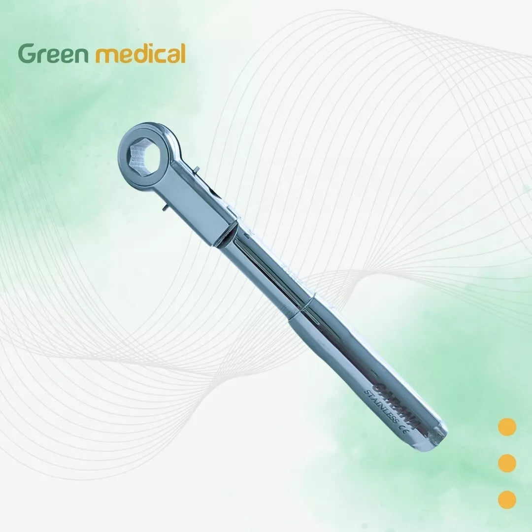 Dental Implant Torque Wrench Ratchet Universal 10-40 Ncm 6.35mm Hex 4.0