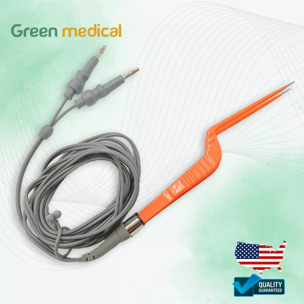 Non-Stick Bipolar Forceps Us Connector 2 pin, 17cm, Working Tip 1mm With Cable