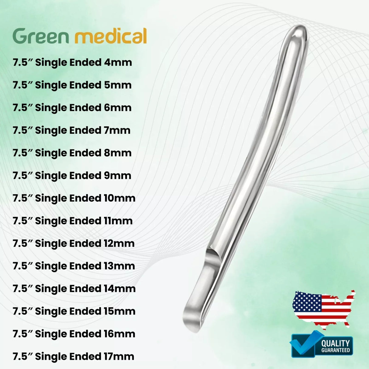 14 Pcs Hegar Dilator Set Medical Uterine Urethral Diagnostic OB/GYN German Grade