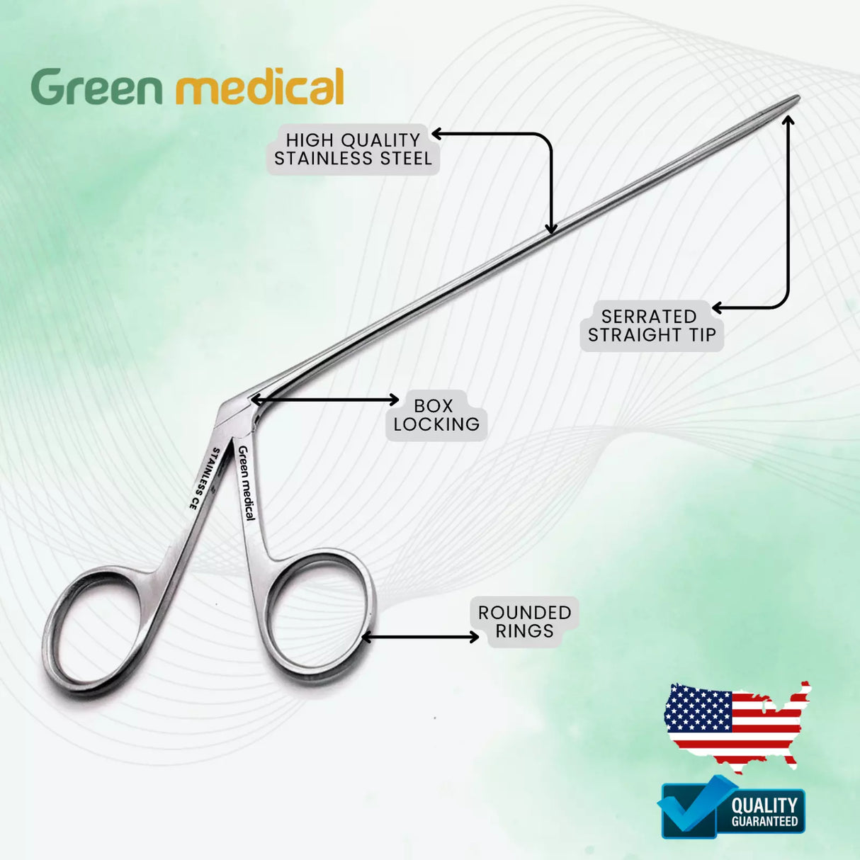 Alligator Ear Forceps 5.5''(14 cm) ENT Surgical & Veterinary Instrument