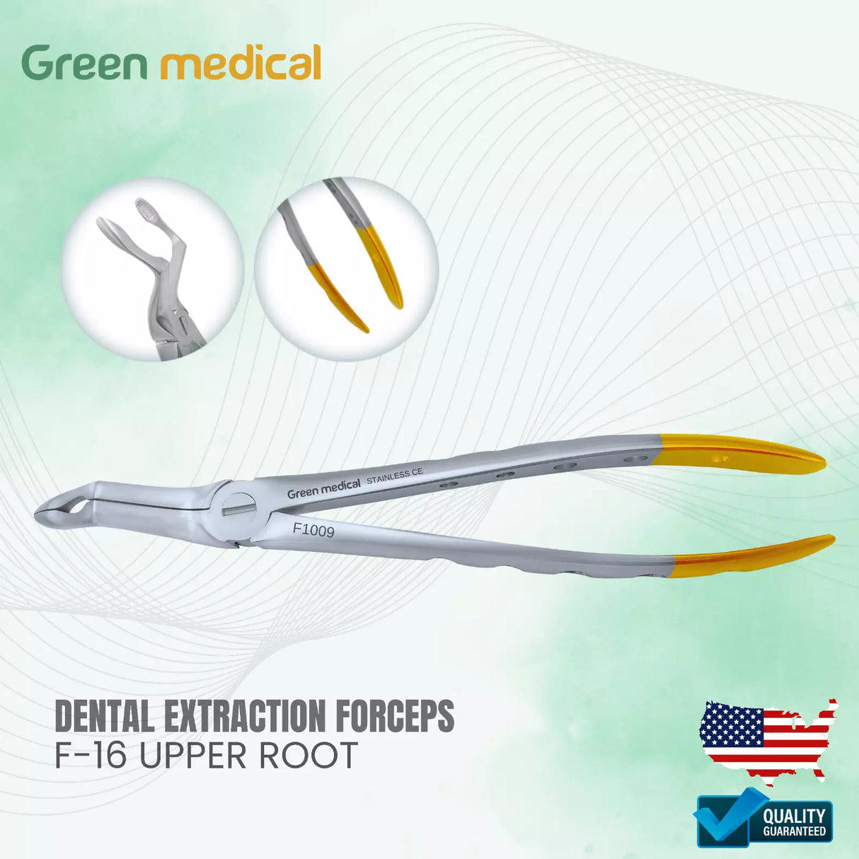 DENTAL EXTRACTION FORCEPS F-16 UPPER ROOT