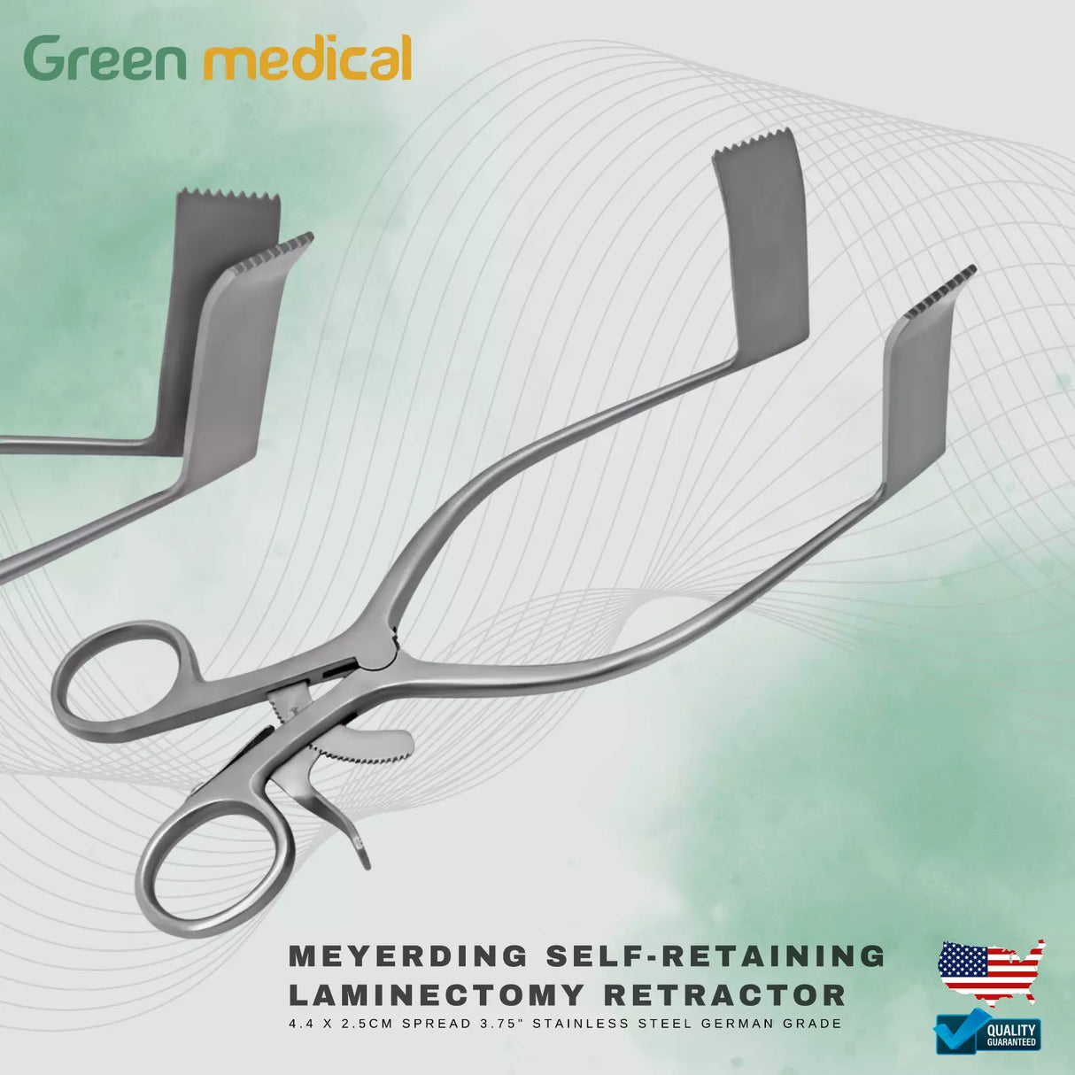 Meyerding Self-Retaining Laminectomy Retractor 4.4 X 2.5cm Spread 3.75" German Grade