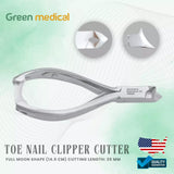 Toe Nail Clipper Cutter Moon Shape 5.5" Stainless Steel Premium Quality