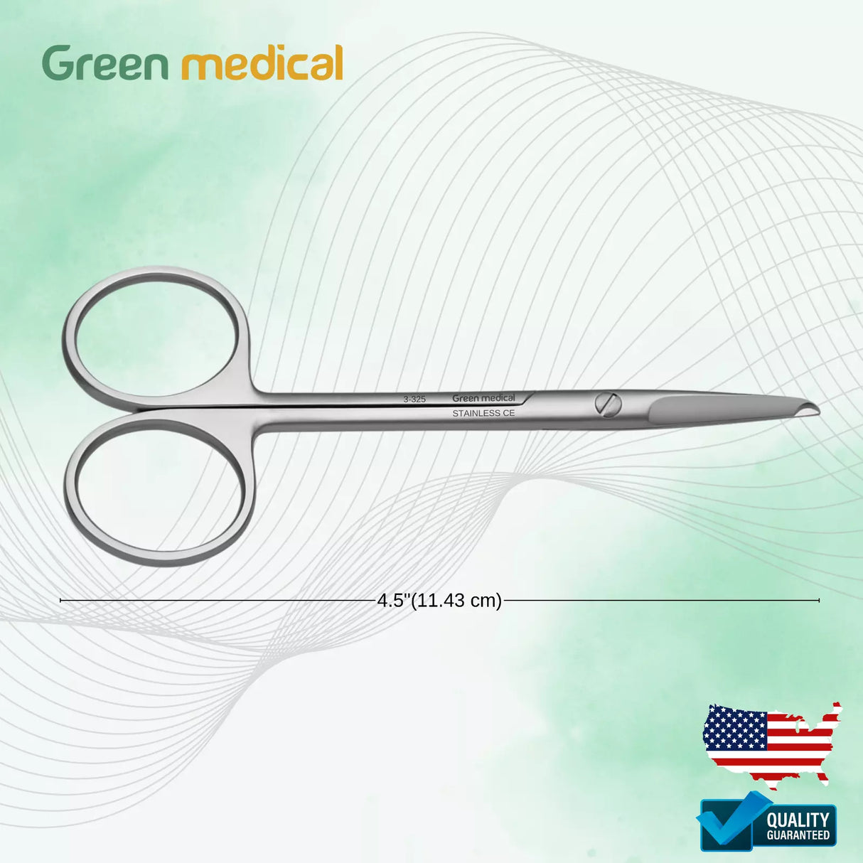 PREMIUM SPENCER STITCH SUTURE SCISSORS 4.5" SURGICAL INSTRUMENT (ROUND PATTERN)