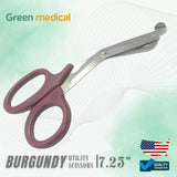 Medical Paramedic Nurse Pink Utility Scissors EMT / Trauma. Burgundy