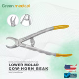 DENTAL EXTRACTION PEDO FORCEPS F-23B LOWER MOLAR COW HORN BEAK