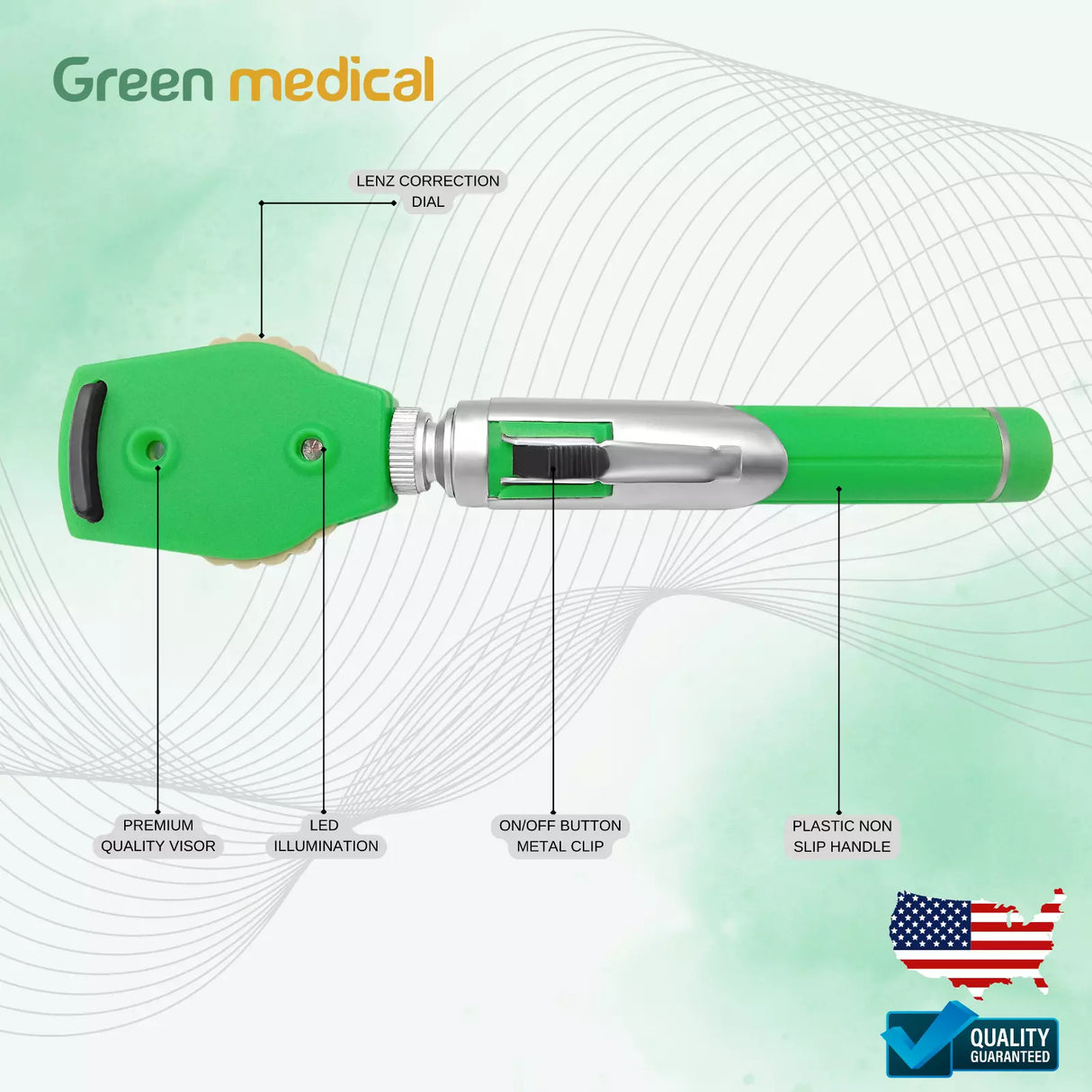 Fiber Optic Ophthalmoscope Examination Led Diagnostic Ent Set In 4 Colors