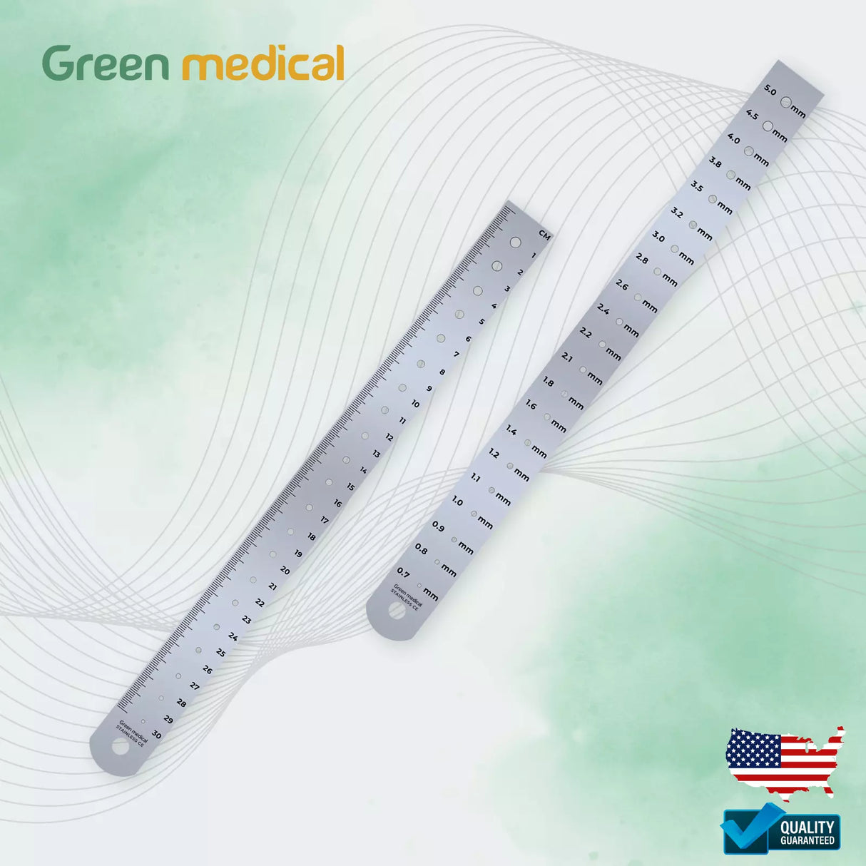 Measuring Gauge Scale for K-Wire, Drill Bit, Screw, Steinman Pin Orthopedic