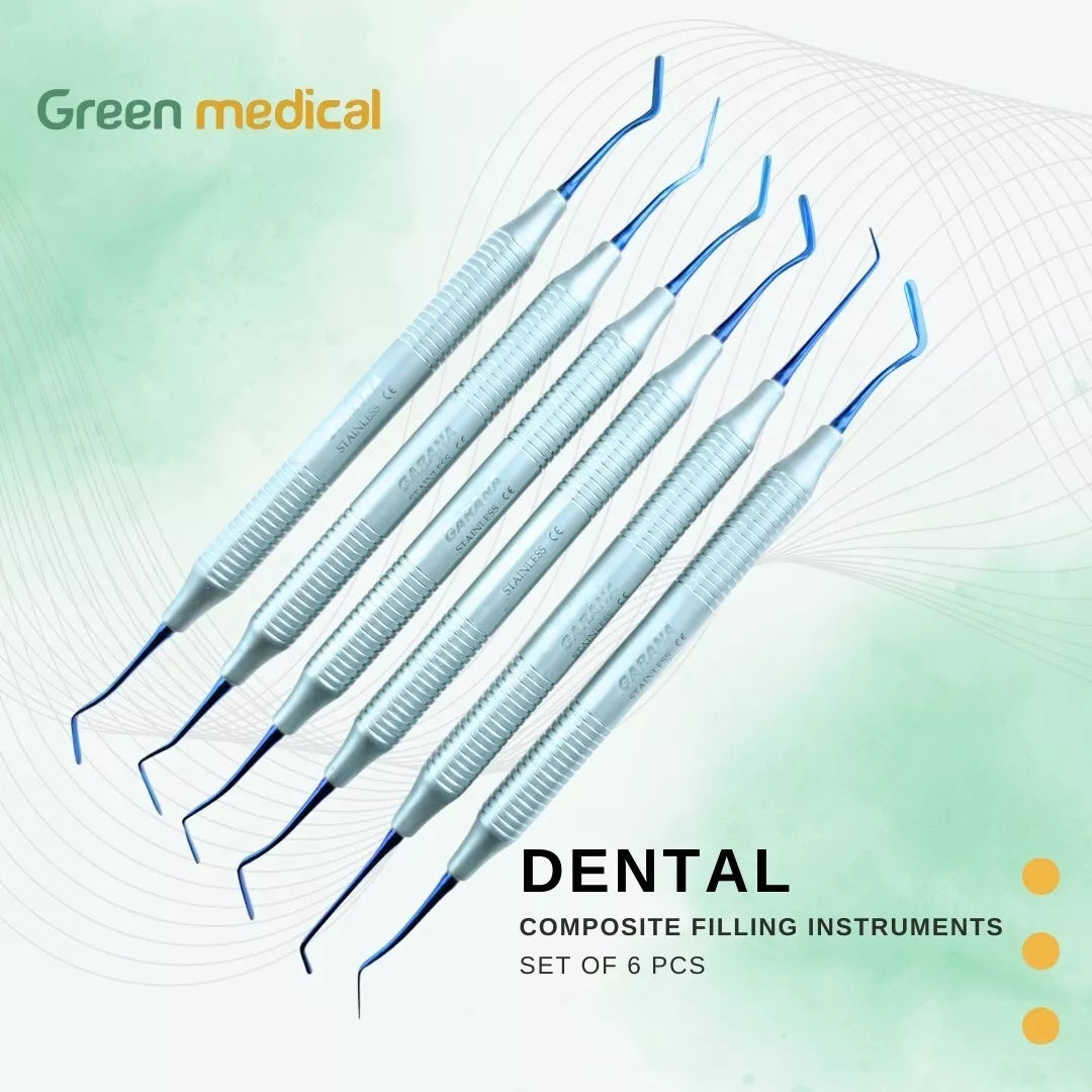 Dental Anterior Composite filling restoration Instrument Kit of 6 Pieces