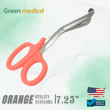 Medical Paramedic Nurse Pink Utility Scissors EMT / Trauma. Orange