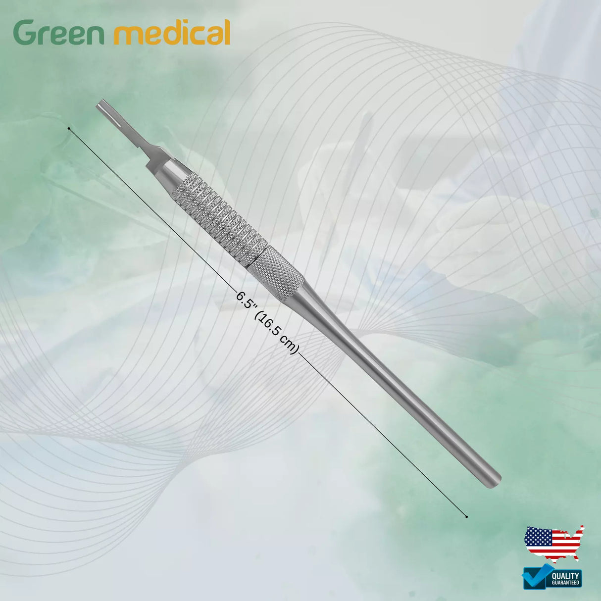 Scalpel Handle No. 3 Adjustable Round Handle Dental Sterile Placing Single Blade