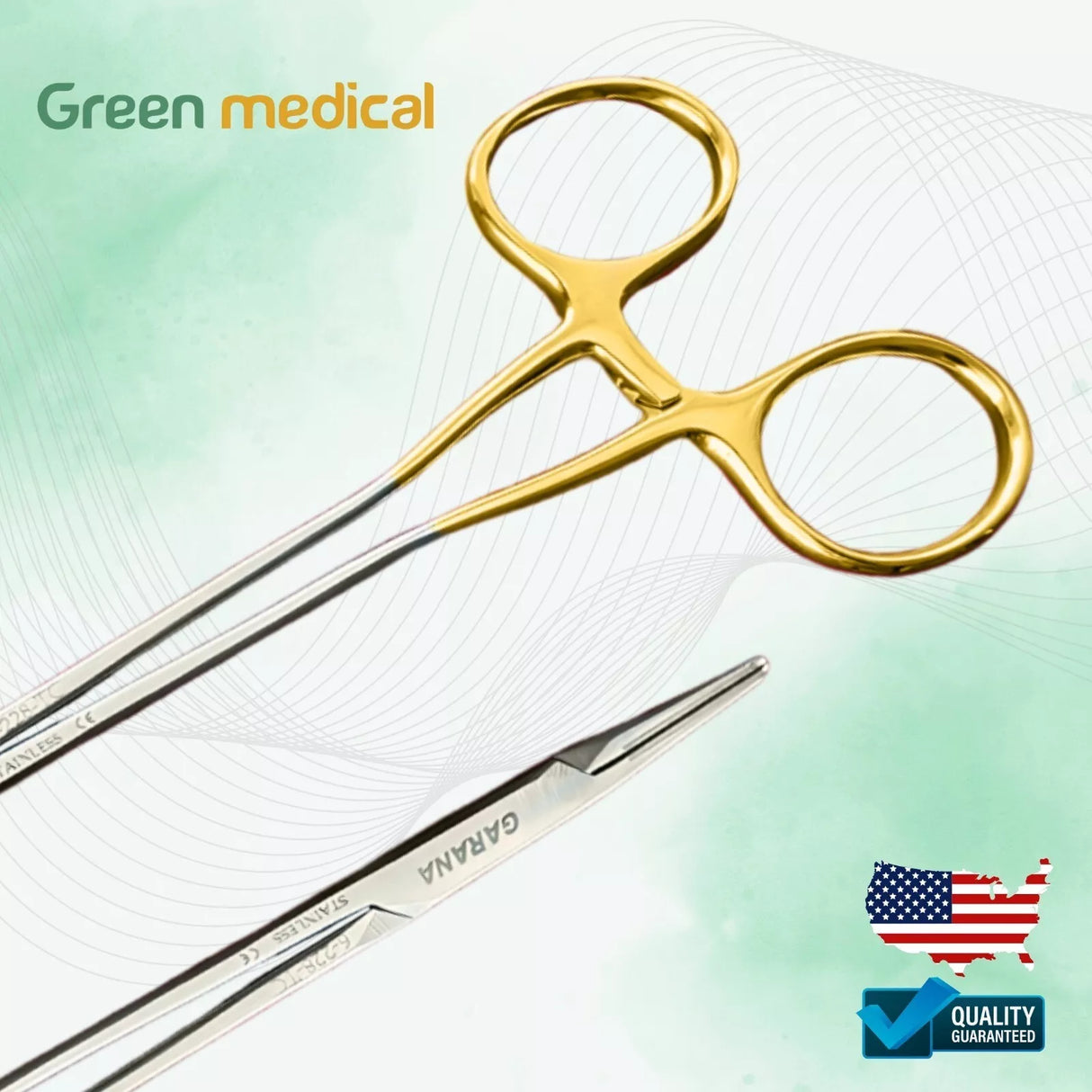 Swedish Micro Needle Holder 6" (15cm) Tungsten Carbide Tip & Gold Plated Handles