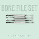 Bone File Set of 4 Soft Tissue Dental Filer Surgery Implant Surgical Instruments