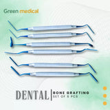 Dental BONE GRAFT/PACKER SET Of 6 Grafting Plugger Scoop Instrument