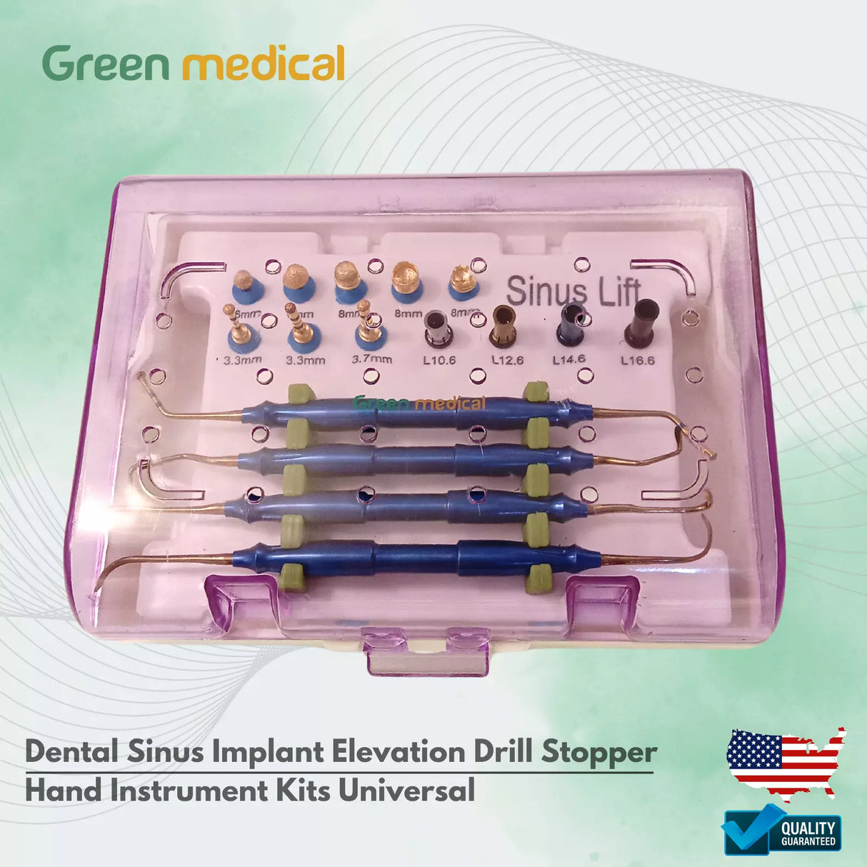 Dental Sinus Implant Elevation Drill Stopper Hand Instrument Kits Universal