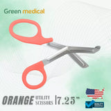 Medical Paramedic Nurse Pink Utility Scissors EMT / Trauma. Orange