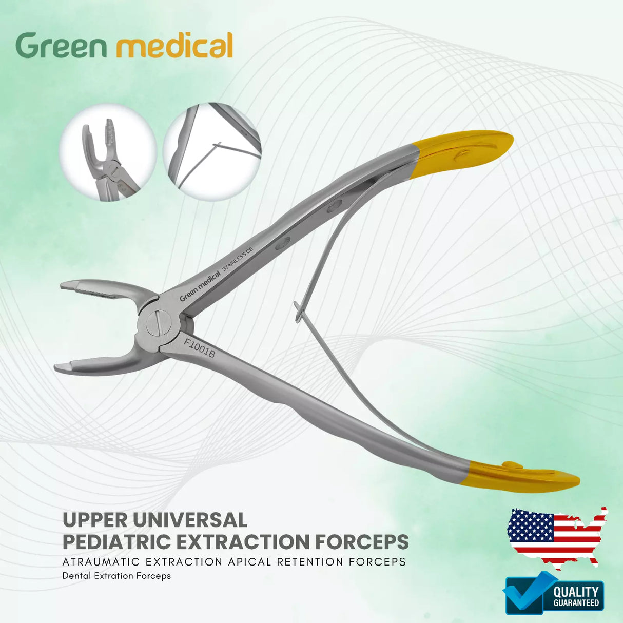 ATRAUMATIC EXTRACTION APICAL RETENTION FORCEPS UPPER UNIVERSAL PEDIATRIC FORCEPS