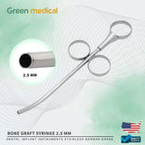 Bone Graft Syringe 2.5mm Implant Dental Instruments Sinus lift, German Grade