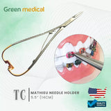 TC Mathieu Needle Holder 5.5"Surgical Dental Instruments Stainless German Grade