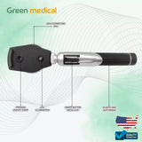 Fiber Optic Ophthalmoscope Examination Led Diagnostic Ent Set In 4 Colors