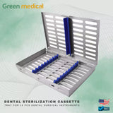 Dental Sterilization Cassette Rack Tray For 10, Pcs Dental Surgical Instruments