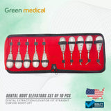 Dental Root Luxating Elevators Set Tooth Loosening Root Extraction Elevator Kit