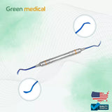 9 Pcs Set of Sinus Lift Instruments With Titanium Coated Blue Tips Hollow Handle