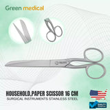 Paper Scissor Surgical HouseHold Instruments Stainless Steel German Grade