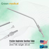 Frazier Suction Surgical Tube 6fr (2mm) 20cm Aspirator Diagnostic Instruments