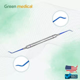 9 Pcs Set of Sinus Lift Instruments With Titanium Coated Blue Tips Hollow Handle