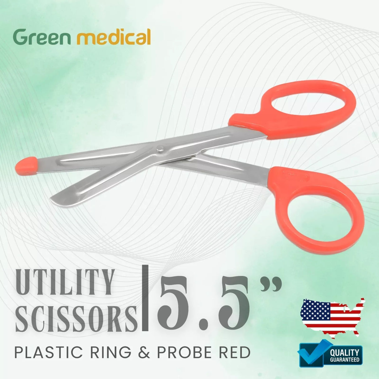 EMT Utility Scissors 5.5" Universal Medical Paramedic First Aid Shears Red