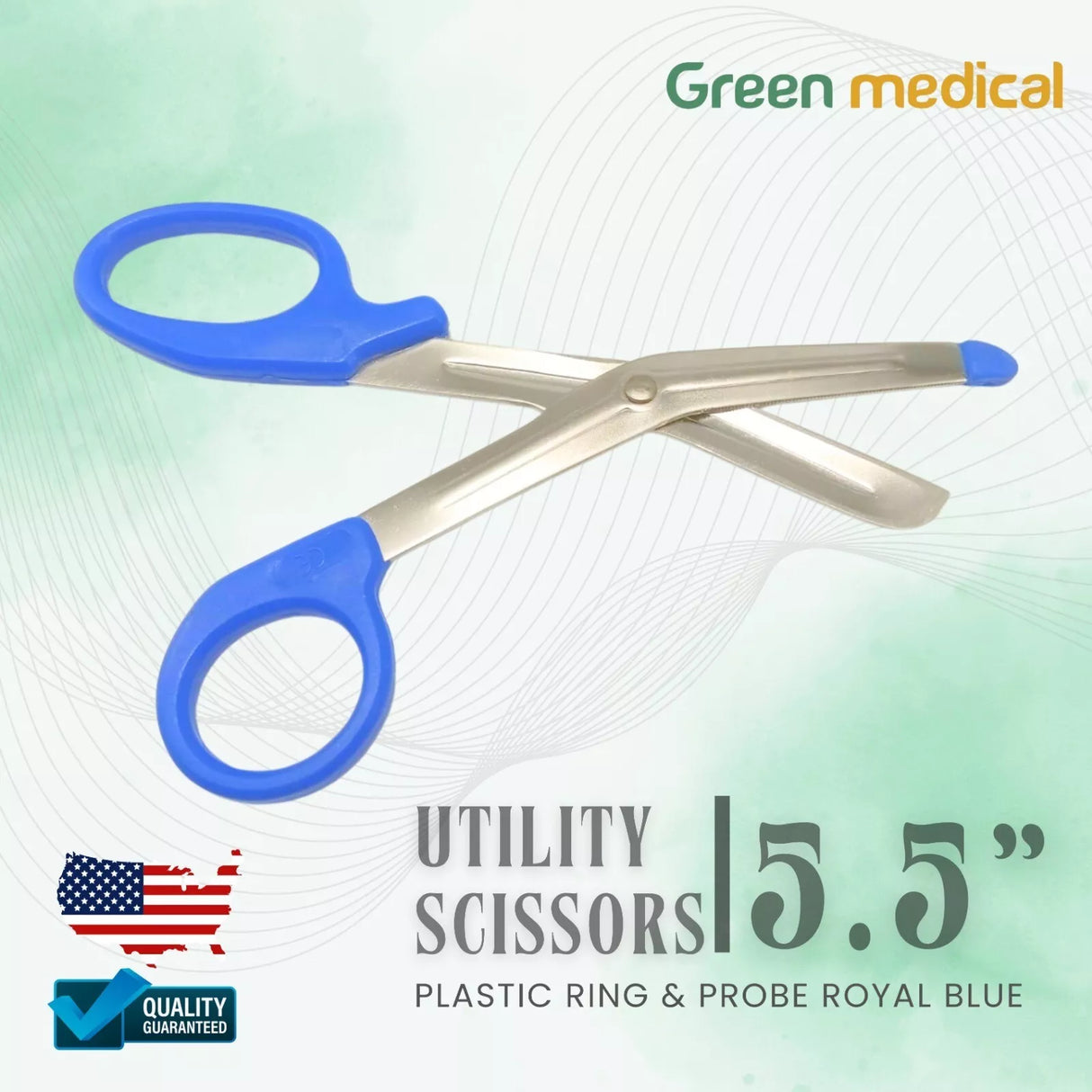 EMT Utility Scissors 5.5" Universal Medical Paramedic First Aid Shears Blue